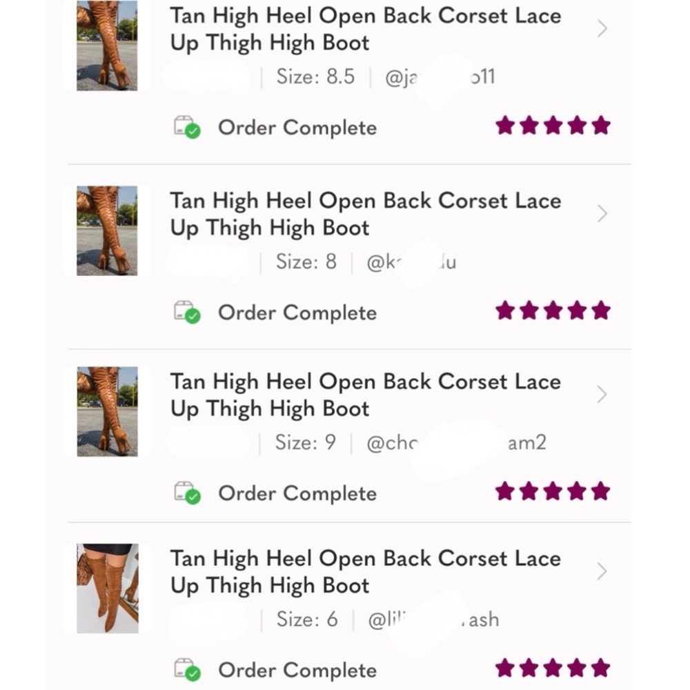 Tan High Heel Open Back Corset Lace Up Thigh High Boot - Picture 8 of 10